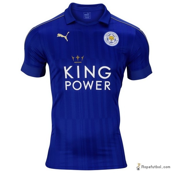 Camiseta Leicester City Replica Primera Ropa 2016/17 Azul